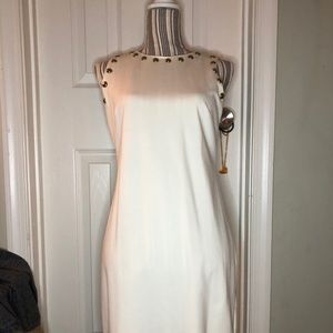 Cream and Gold Michael Kors sleeveless dress